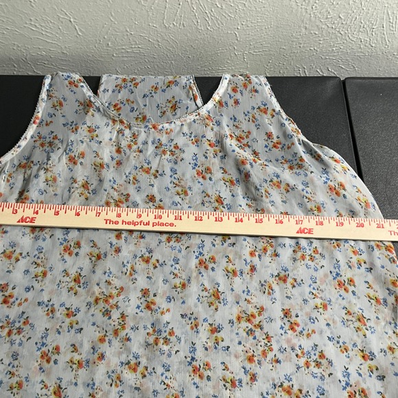 Vintage Aerie Tank Top Sz XL Sheer Bohemian Floral Print Flowy Festival‎ Rodeo - Picture 7 of 9